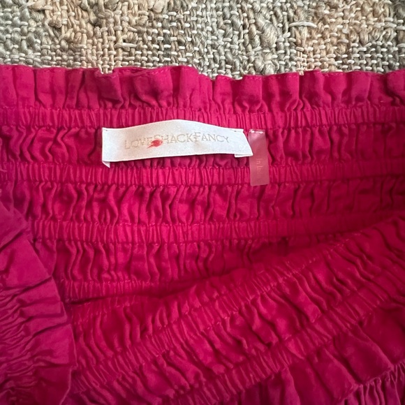 LOVESHACKFANCY magenta mini skirt - Picture 3 of 3